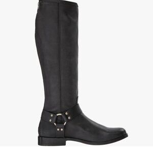 FRYE Women's Phillip Harness Tall Boots Size 7B in Black